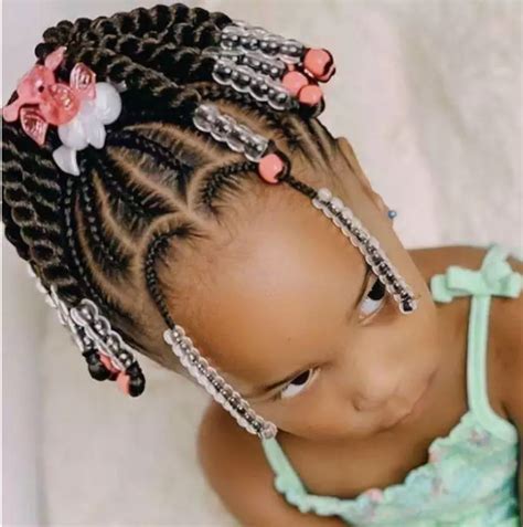 unique braids hairstyles  beads    girl