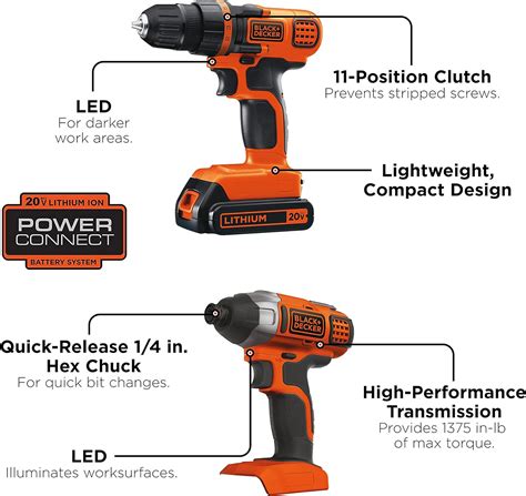 special price blackdecker  max powerconnect cordless drill