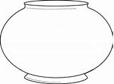 Bowl Fish Coloring Printable Empty sketch template