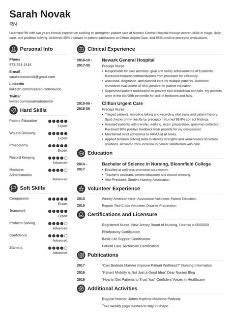 nursing student resume examples   template