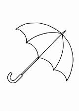 Regenschirm Malvorlage Offen 01b Ausmalen sketch template