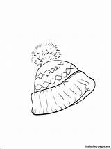 Winter Hat Coloring Pages Printable Clothing Clothes Color Getcolorings Printablee sketch template