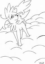 Coloring Shaymin Pages Pokemon Getcolorings sketch template