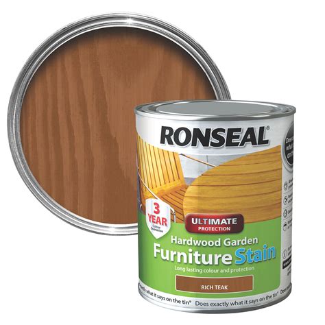 ronseal hardwood rich teak hardwood garden furniture stain