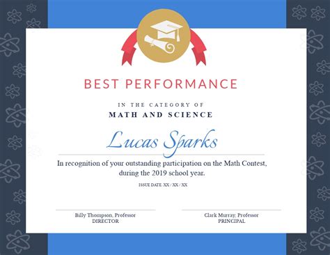 math contest certificate template visme