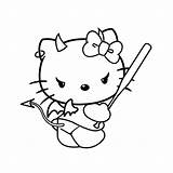 Colouring Kitty Coloring Hello Pages Drawing Color Halloween Tumblr Tattoo Fairy Kids sketch template