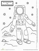 Astronaut Space Armstrong Moon Printable Coloring Neil Placemat Landing Worksheet Kids Activity Crafts Activities Kindergarten Espace Astronauts Preschool Worksheets Education sketch template
