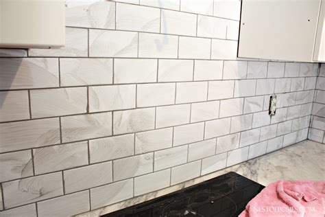 subway tile backsplash installation nest  posies