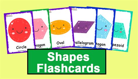 shapes flashcards  printables worksheets