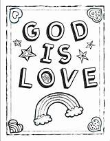 Coloring God Loves Pages Popular sketch template
