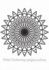 Triple Mandala Coloring sketch template
