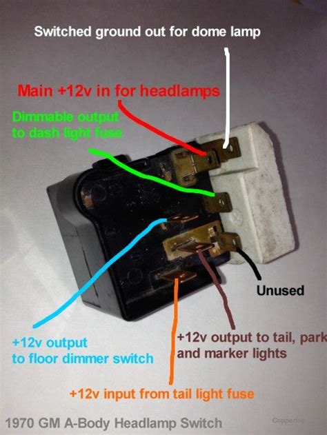 gm headlight switch diagram