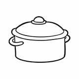 Pot Coloring Casserole Clipart Book Illustrations Stock Noodle Casseroles Stew Bred Egg sketch template