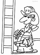 Coloring Fireman Pages Firefighter Printable Hat Drawing Axe Cool2bkids Getdrawings sketch template