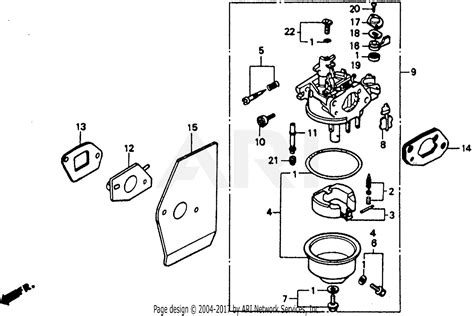 honda hr sxa lawn mower jpn vin gj  parts diagram  carburetor