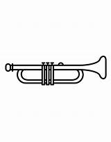 Trompeta Trombeta Trumpet Simples Colorironline sketch template