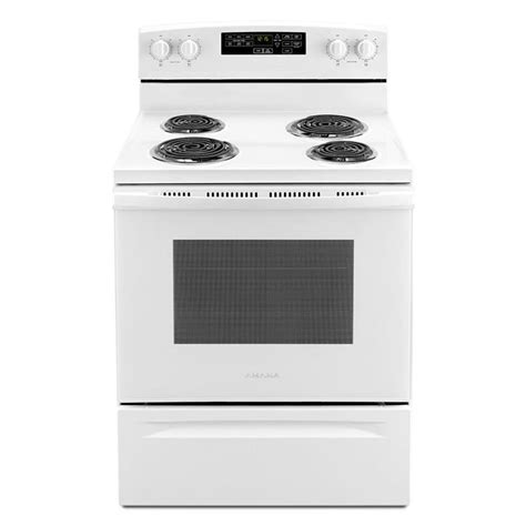 amana  cu ft  cleaning freestanding electric range white common   actual