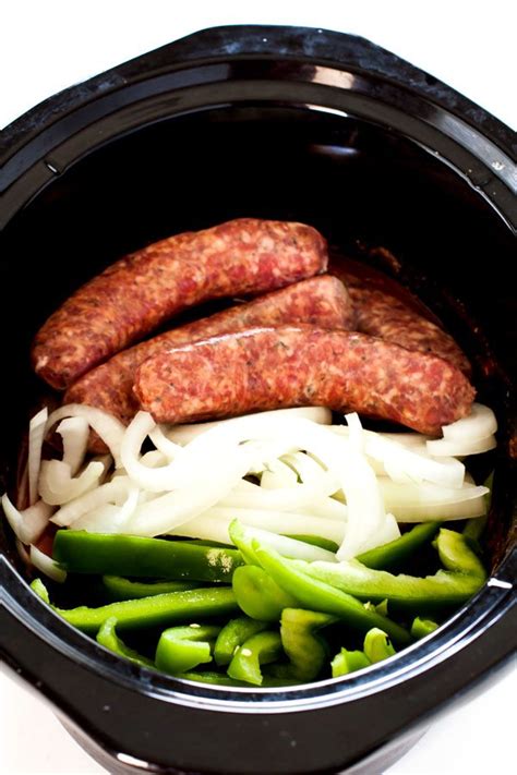 sausage and peppers a slow cooker recipe food folks