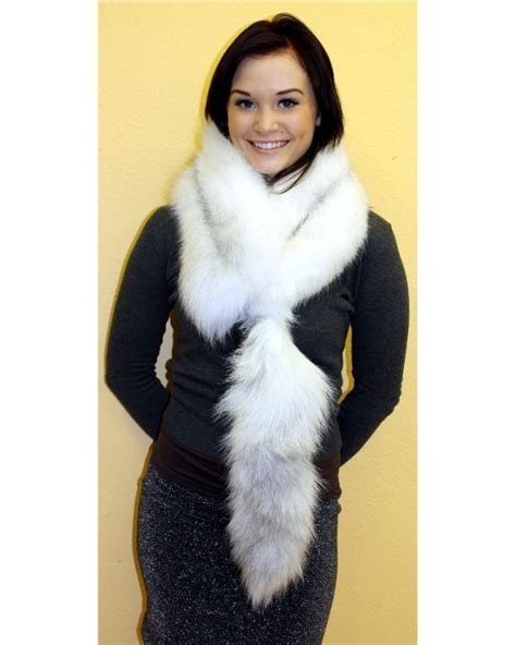glacier wear arctic marble fox fur scarf  tail rcmtl  sale