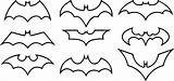 Batman Symbol Coloring Logo sketch template