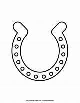 Horseshoe Coloring Printable Pages Lucky Color St Horse Patrick Choose Board Getcolorings Getdrawings sketch template