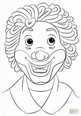 Clown Coloring Face Pages Drawing Printable Paper Getdrawings sketch template