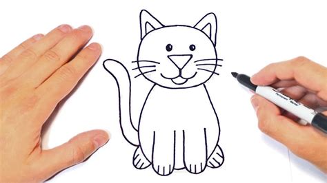 draw  cat cat easy draw tutorial youtube