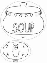 Coloring Soup Stone Pages Template Kids Printable Choose Board Vegetable Craft Popular Printables Templates sketch template