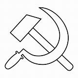 Sickle Ussr Communism Soviet Union Iconfinder Cccp Library Vectorified sketch template