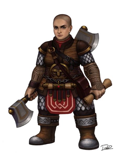 [rf] Zyla Hill Dwarf Ranger Cleric Characterdrawing