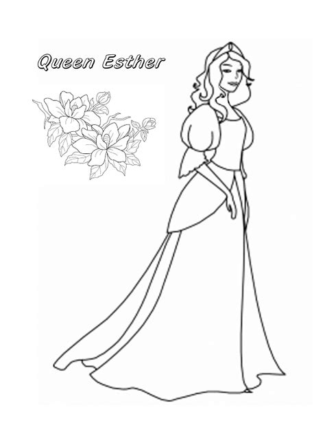queen esther coloring pages printable  getcoloringscom