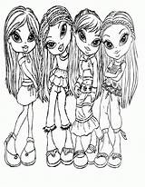 Coloring Bratz Pages Babyz Print Popular Coloringhome Characters sketch template