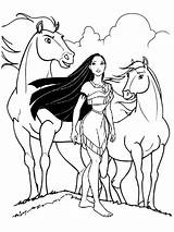 Pocahontas Coloring Pages Disney Spirit Prinzessin Malvorlagen Malvorlage Princess Coole Horse Drawing Books Pferde sketch template