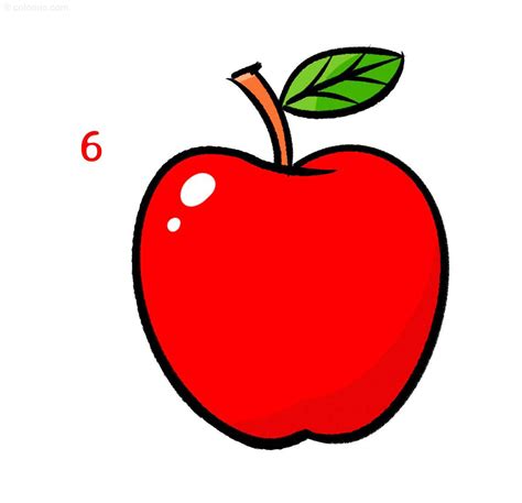 apple drawing   draw  apple step  step