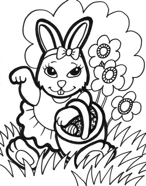 easter bunny coloring pages  print    print