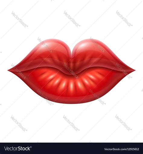 glamour sexy red lips royalty free vector image