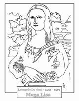 Lisa Mona Leonardo Vinci Da Drawing Getdrawings Line Drawings sketch template