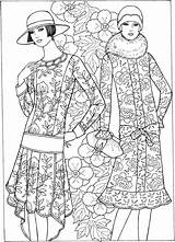 Coloring Pages Fashion Adult Book Dover Color Books Stamping Sheets Printable Historical Craftgossip Publications Vintage Freebie Colouring 1920s Deco Adults sketch template