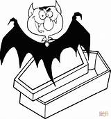 Dracula Coffin Vampire Coloring Pages Count Clip Outlined Clipart Printable Drawing Happy Vector Von Cartoon Illustration Gograph Spooky Waking Royalty sketch template