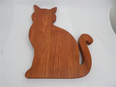 animal cutting board   shape   cat solid walnut