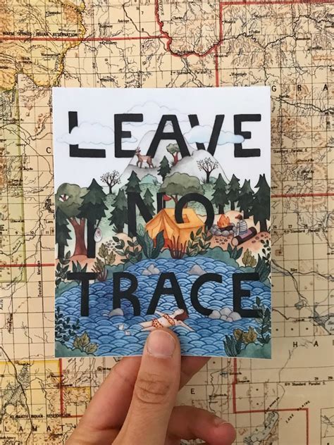 leave  trace sticker etsy