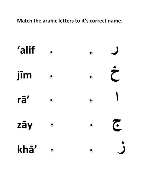 arabic letters learning printable