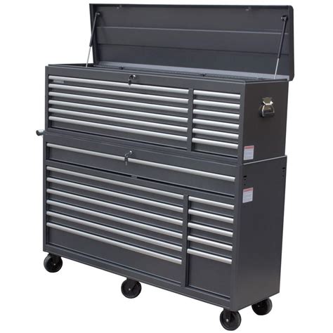 Wen 66 In 24 Drawer Tool Chest And Cabinet Combo Gray