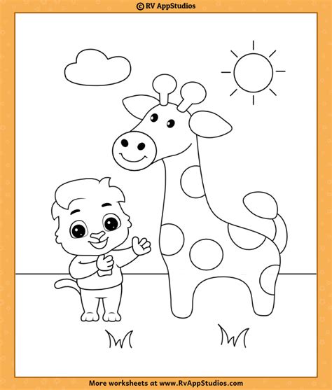 giraffe coloring pages  kids printable giraffe coloring pages
