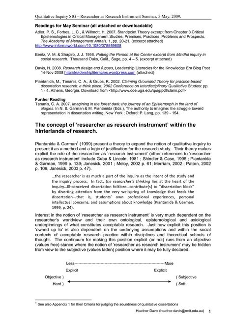calameo researcher  research instrument discussion paper