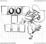 Hostess Presenting Spaces Blank Game Show Toonaday Royalty Outline Illustration Cartoon Rf Clip 2021 sketch template