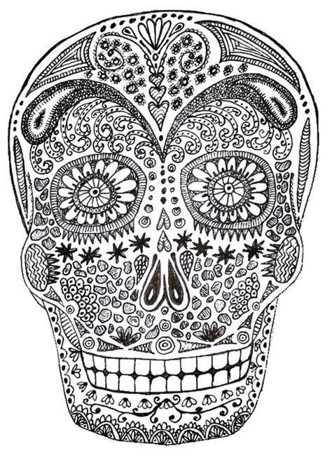 skull printable printable halloween coloring pages  adults