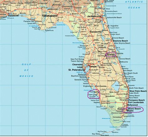 large map  florida bing images