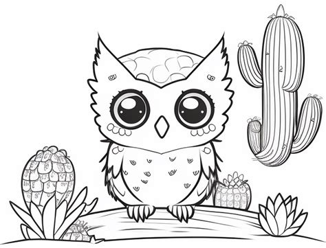 lovely elf owl coloring page coloring page