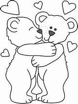 Coloring Pages Hug Bear February Printable Two Teddy Sheets Bears Hugs Color Getcolorings Books Templates Getdrawings sketch template